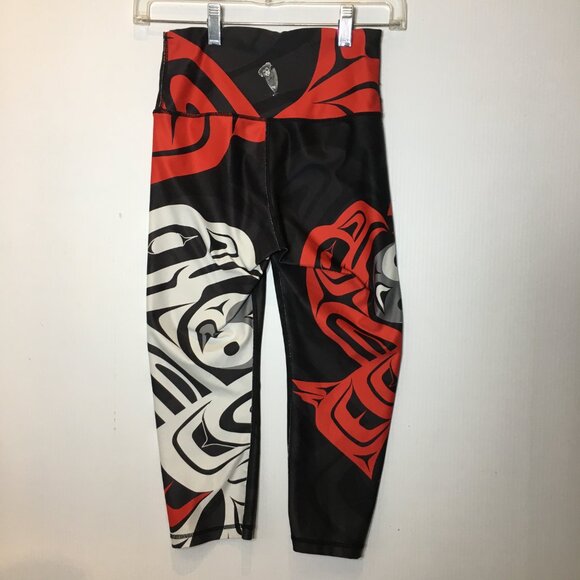 NoMiNoU Womens Indigenous Art Active Leggings - Size XXS - Pre-owned - YY9HKC - Picture 2 of 5